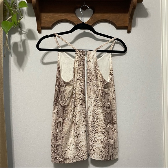 Bar III Tank Snakeskin Print Strappy Blouse Womens XS - Picture 3 of 10
